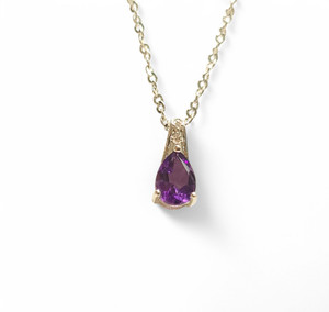 Pear Shaped Amethyst Pendant
