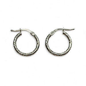 Small Textured Hoops in WG