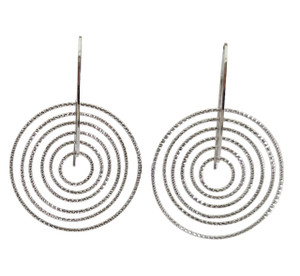 Large Circle Dangle Earrings