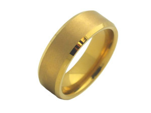 Matte Beveled Edge 8mm Gold