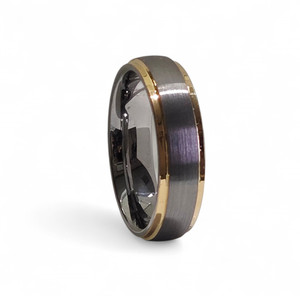 Matte Silver with Gold Edge 6mm