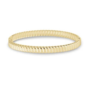 Ribbed Bangle in Yellow