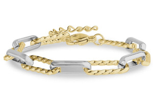 2-tone Paperclip Bracelet