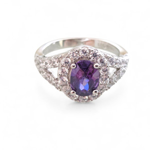 Amethyst CZ Ring