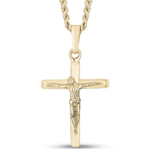 Crucifix on 3.5mm Cuban Chain