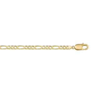 3.6mm Solid Figaro Bracelet