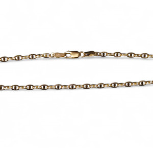 2-tone Diamond Cut Link Anklet