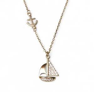 Sailboat and Anchor Necklace