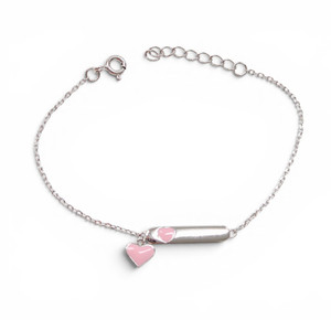 Light Pink Heart ID Bracelet