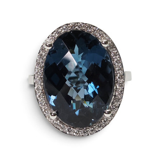 12.54ct London Blue Topaz Ring