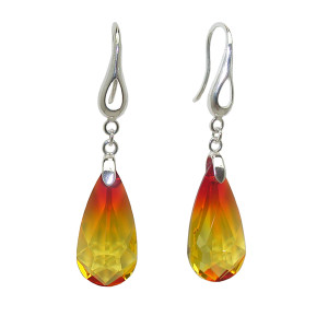 Fire Opal Crystal Earrings Fire Opal Crystal Earrings