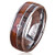Tungsten Ring with Koa and Zebra Wood