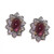 Cabochon Ruby Studs