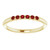 Garnet Stackable Ring in Yellow Gold