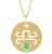 Libra Zodiac Pendant with Chrysoprase