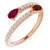 Garnet By-Pass Ring