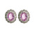 Pink Sapphire Halo studs