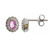 Pink Sapphire Halo studs