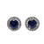Round Sapphire Halo Studs