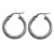 White Gold Twisted Hoops