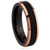 Tungsten Ring with Beveled Edge in Rose