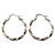 10k White Gold Twisted Hoops