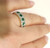Lab Emerald and Diamonds  Band
