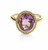 Amethyst Halo Ring
