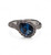 Pear Blue CZ Ring
