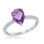 Amethyst and White Topaz Ring