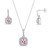 Pink CZ Halo Set