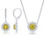 Yellow CZ Halo Set