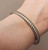 Ribbed Bangle in Silver