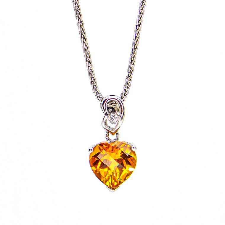 Heart Citrine Pendant