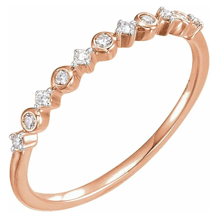 1/10ct Stackable Ring in Rose