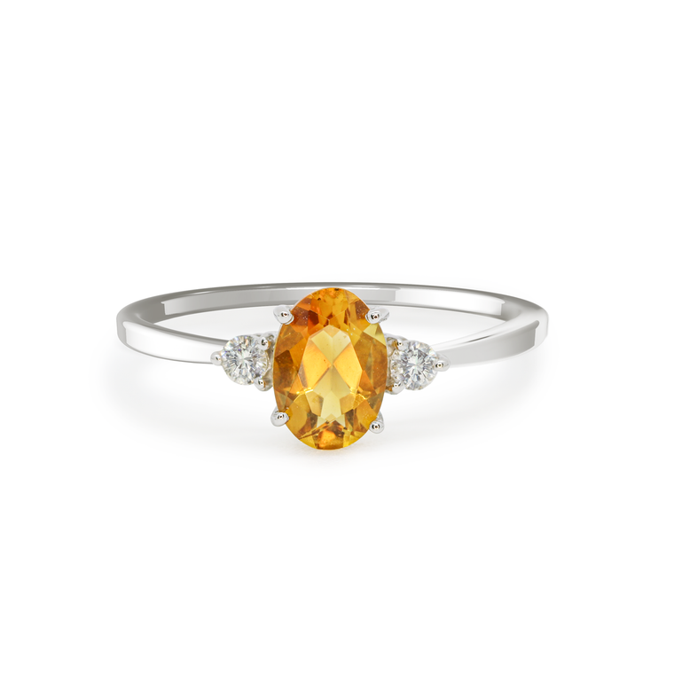 Oval Citrine Ring