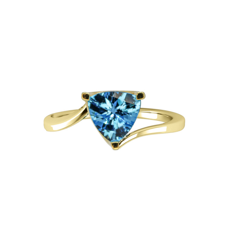 Trillion Blue Topaz Ring