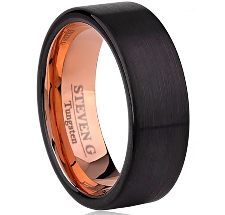 Tungsten Ring with Yellow inside