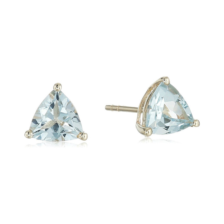 Trillion Aquamarine Studs