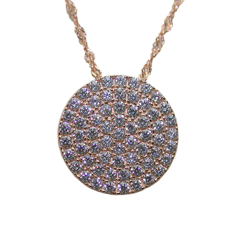 Micropave set Pendant in Rose