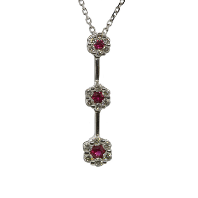 3-stone Ruby pendant