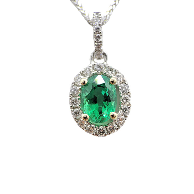 Emerald Halo pendant