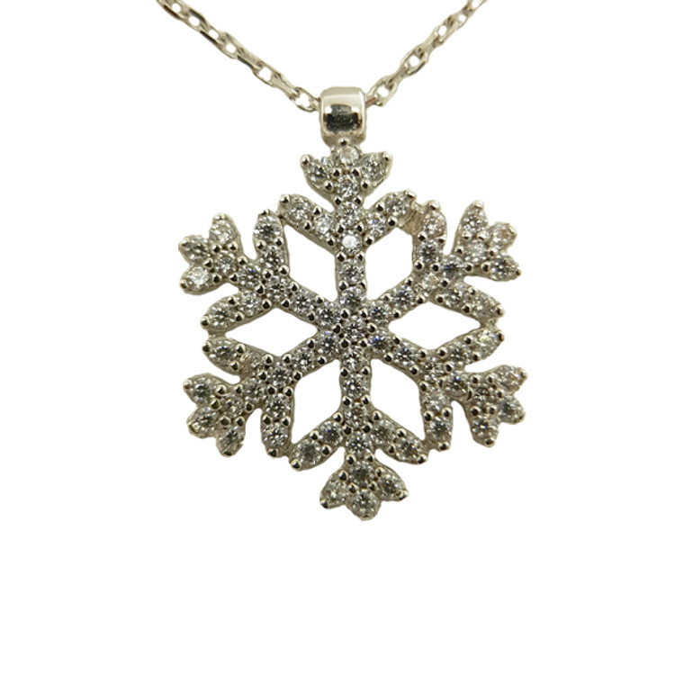 CZ Snowflake Necklace