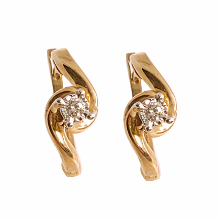Twisted Style Diamond Earrings