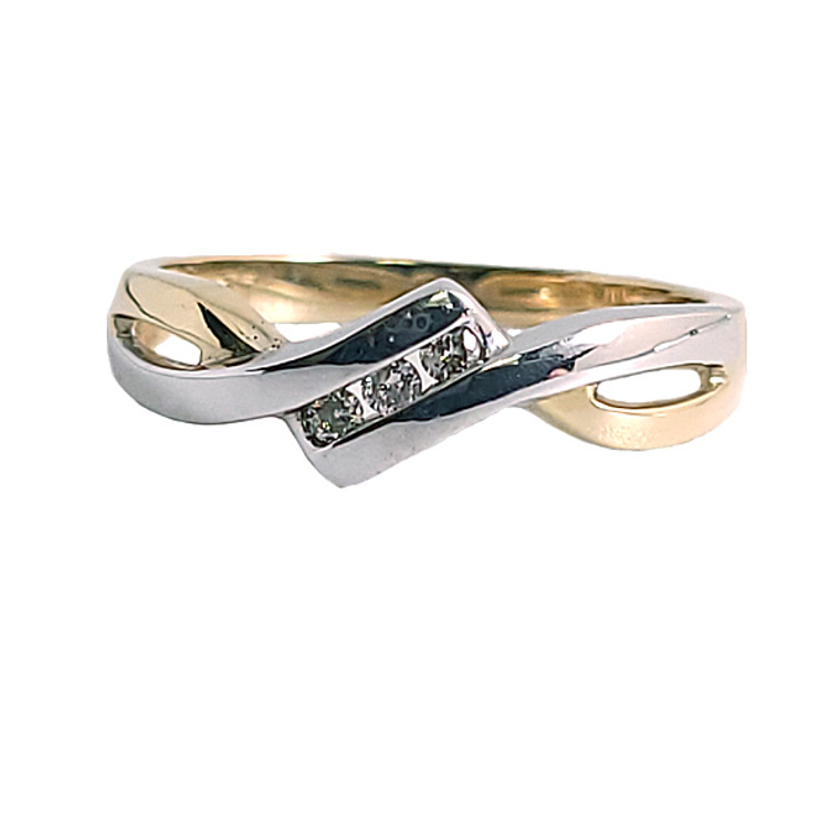 3-stone 2-tone Ring