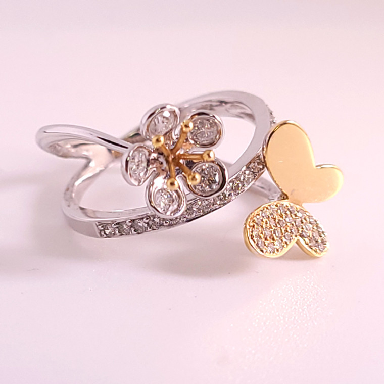 Flower and Butterfly Ring