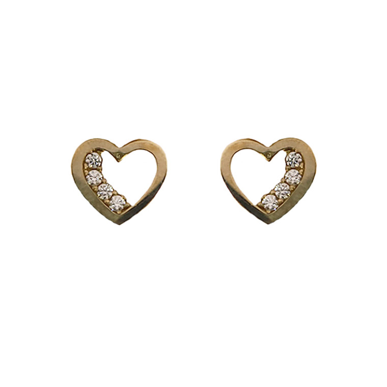 CZ Heart Studs