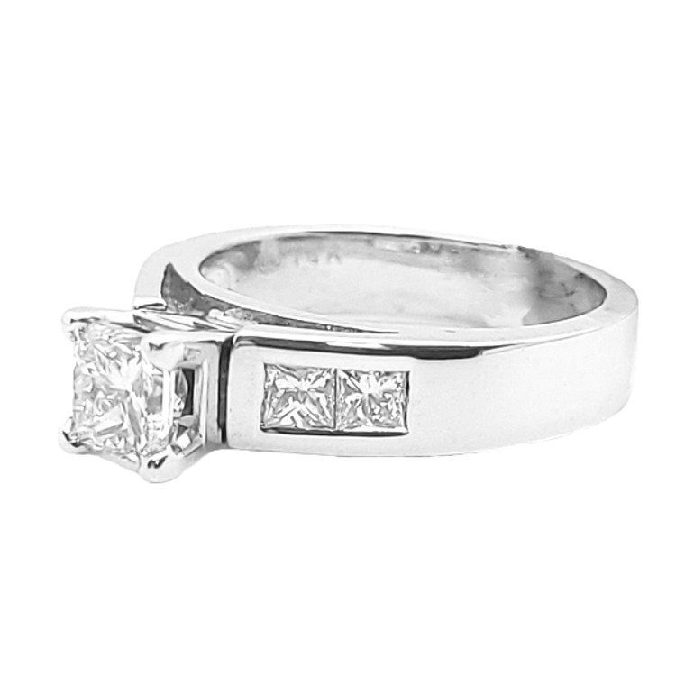 0.72 Princess Cut Engagement Ring
