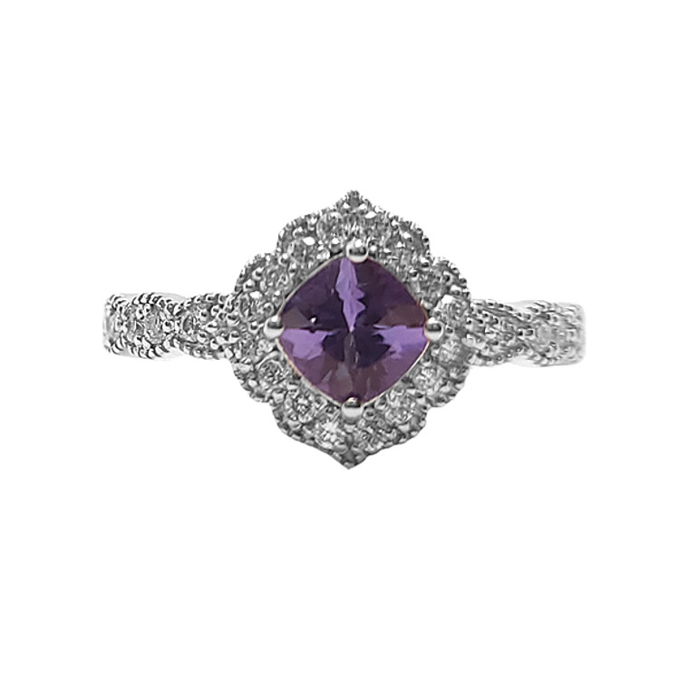 Cushion Tanzanite Ring