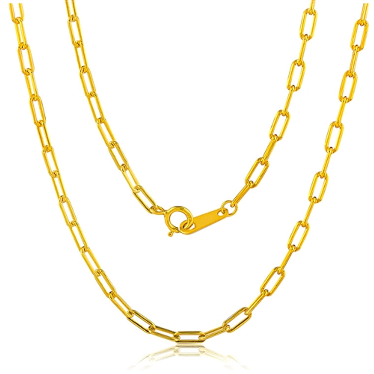 2.2mm Paper Clip Link Necklace